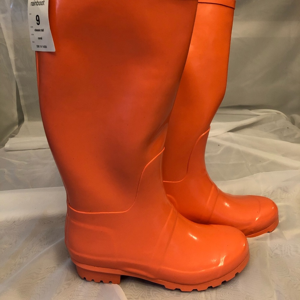 This item has moved. Coral Rainboots. - Picture 1 of 4